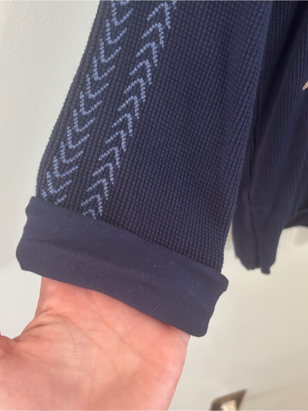 Johnny Was Ioana long sleeve floral embroidered thermal navy blue large - Picture 8 of 9